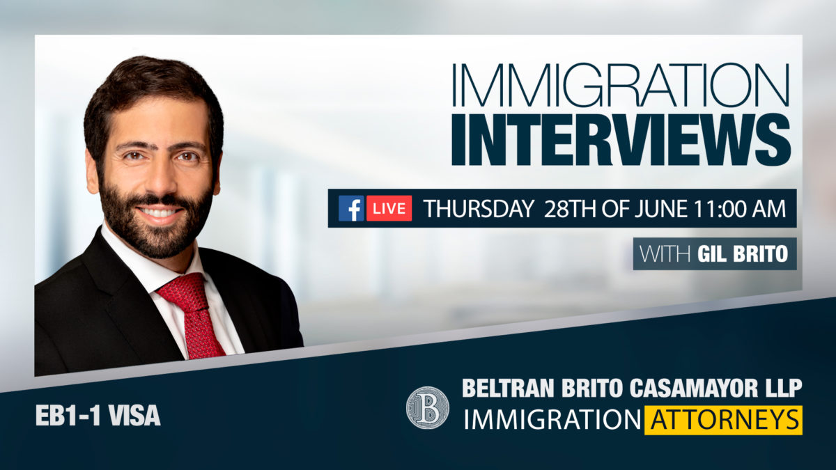 Facebook and Instagram Live – Immigration Interviews – Green Card